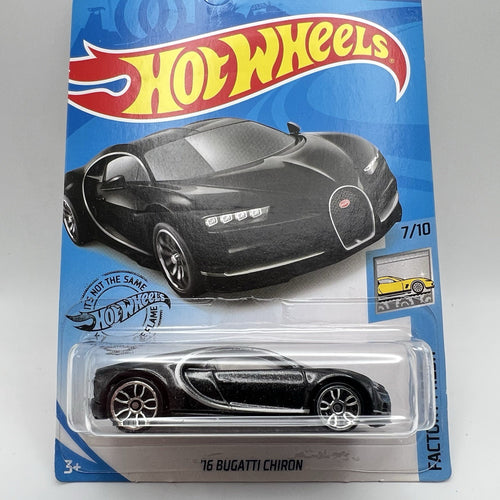 '16 Bugatti Chiron - Black | HW Factory Fresh 7/10 | Hot Wheels 89/250