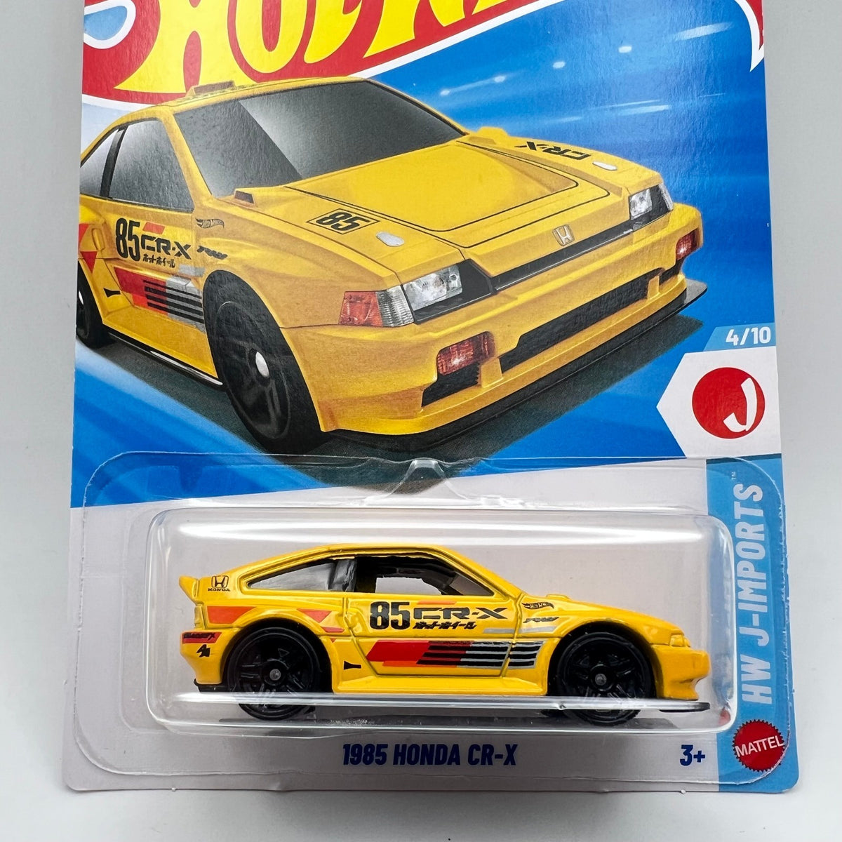 2026 Hot Wheels 1985 Honda CR-X Yellow JDM, J-IMPORTS #89