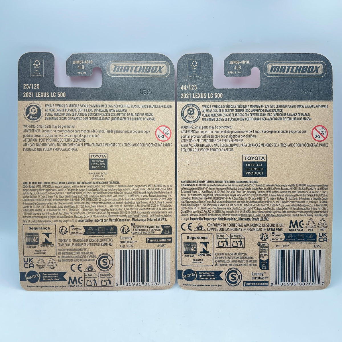 Matchbox 2021 Lexus LC 500 Lot of 2 Blue 25/125 Red 44/125 1:64