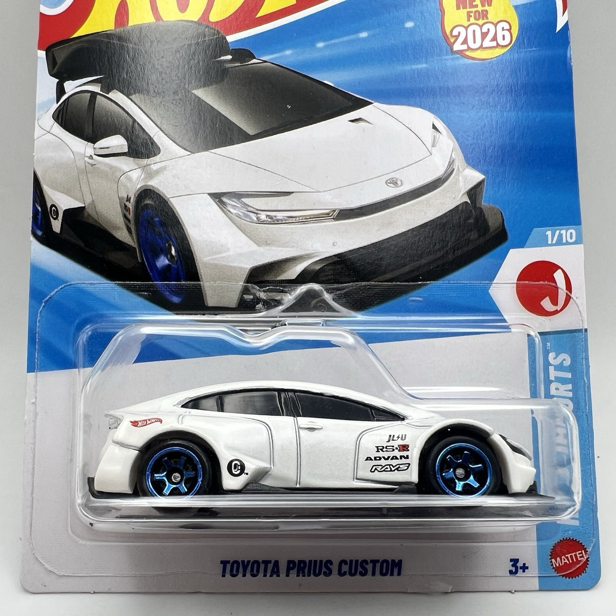 Hot Wheels 2026 Mainline HW J-Imports Toyota Prius Custom No Roof Rack White #60
