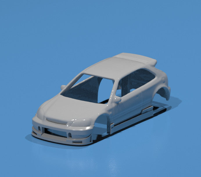 Body Kit for Hot Wheels Honda Civic EK9 Hatchback - Resin - 3d Printed