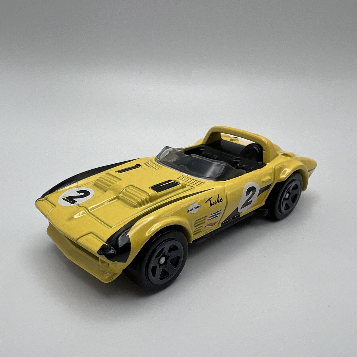 Hot Wheels Corvette Grand Sport Roadster Yellow Version Black Interior #2 Racing