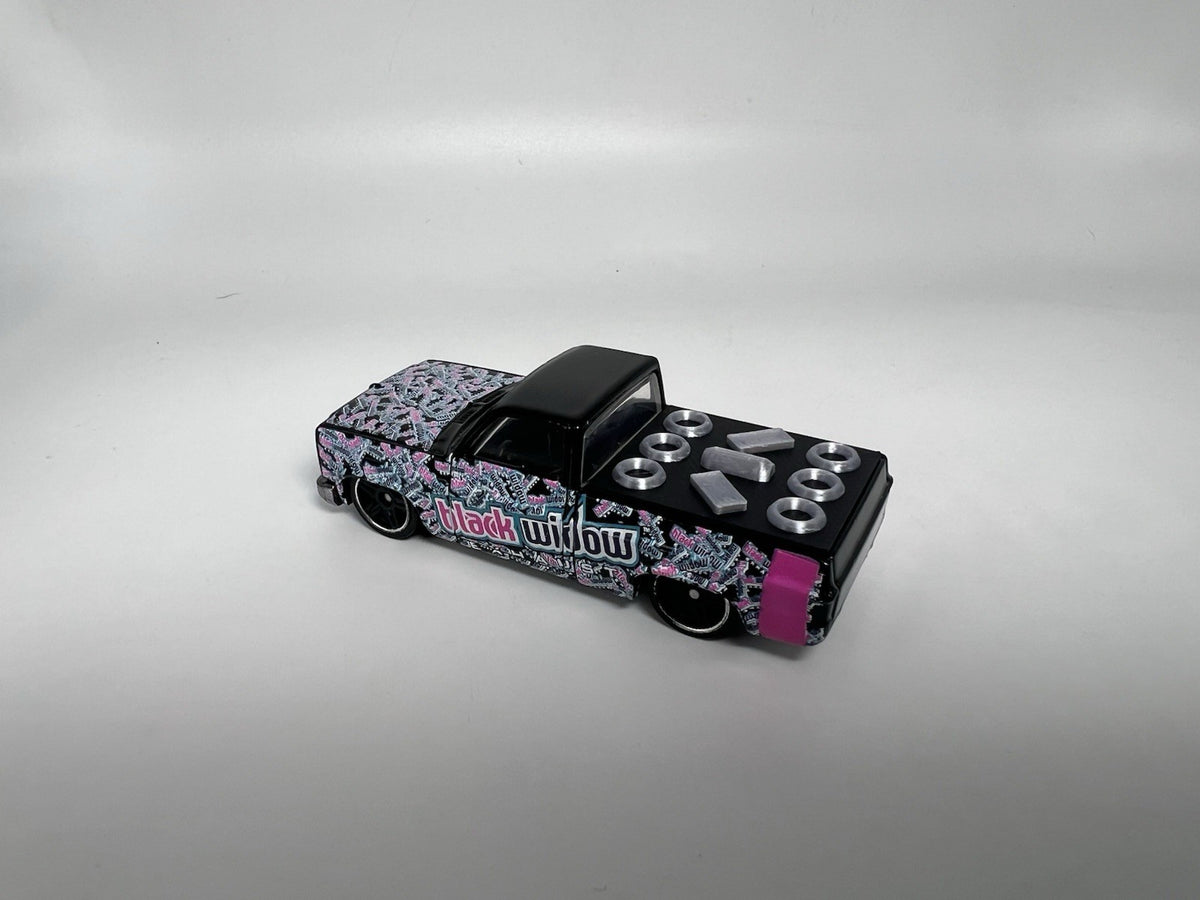 2x Hot Wheels 83 Silverado 3d Printed Bed Cover With Speakers