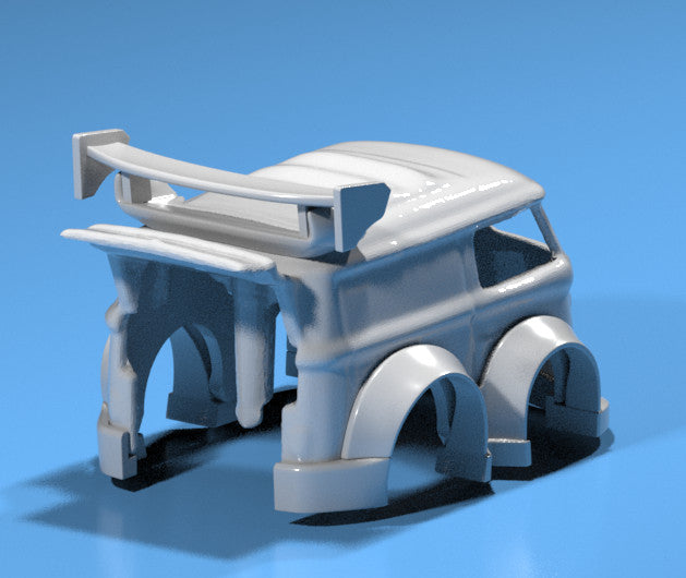 RWB Style Wide Body Kit for Hot Wheels Kool Kombi - Resin - 3d Printed