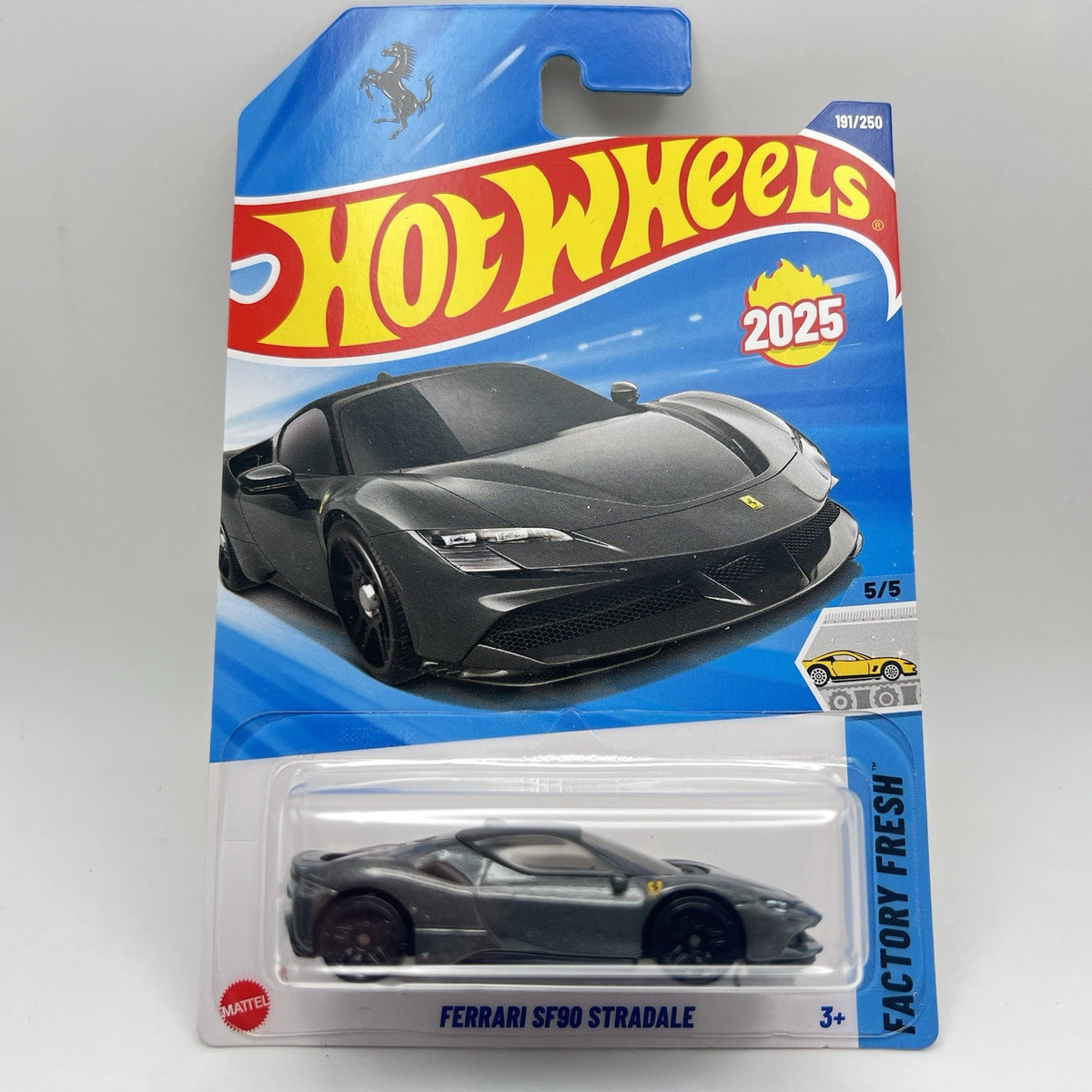 Ferrari SF90 Stradale Hot Wheels Gray Factory Fresh 2025 1:64 Diecast