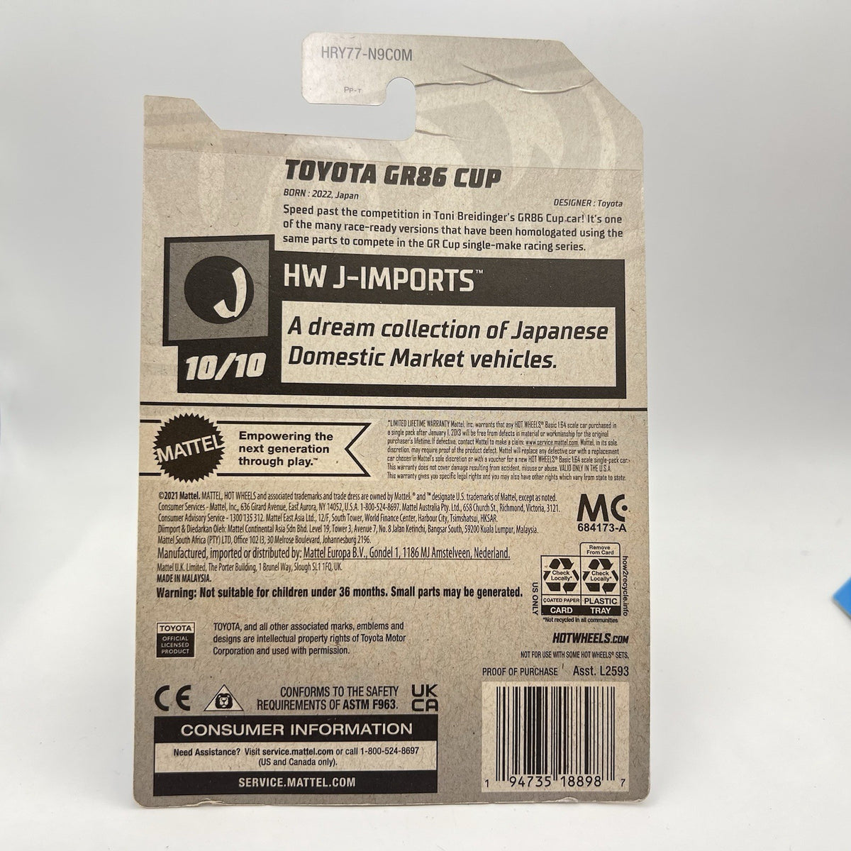 LOT OF 3 - 2024 & 2025 HOT WHEELS TOYOTA GR86 CUP HW J-IMPORTS COMPACT KINGS