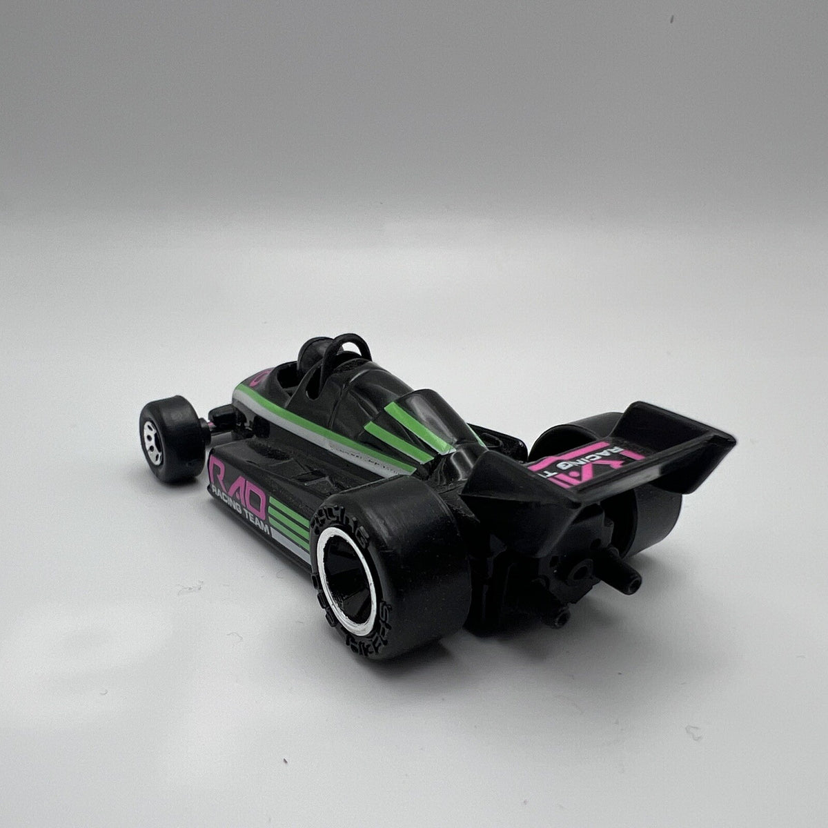 Vintage 1984 Matchbox Diecast 1/55 Black Neon RAD Racing Team F1 Racer Car NrMnt