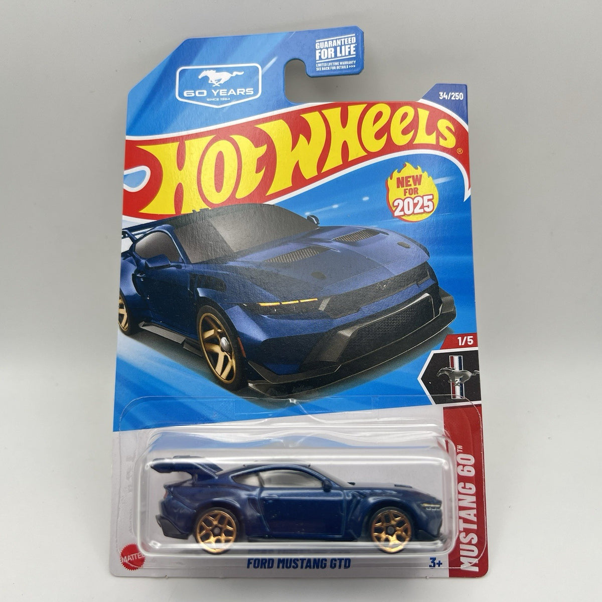2025 Hot Wheels MUSTANG 60 1/5 Ford Mustang GTD 34/250 (Blue)