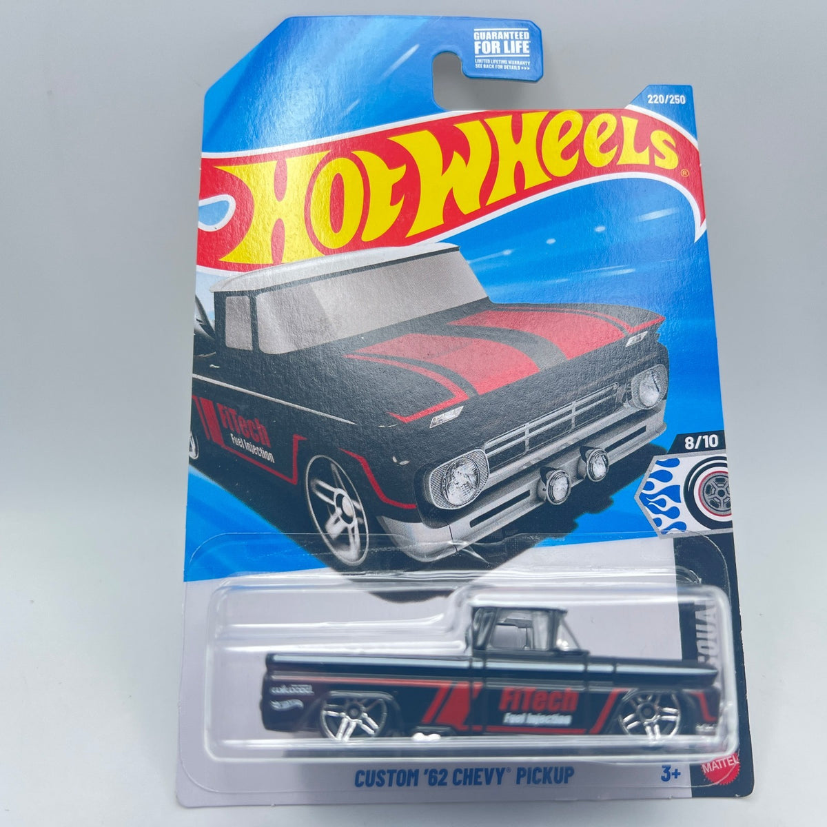 Hot Wheels Custom '62 Chevy Pickup Black 220/250 Rod Squad 8/10 2026