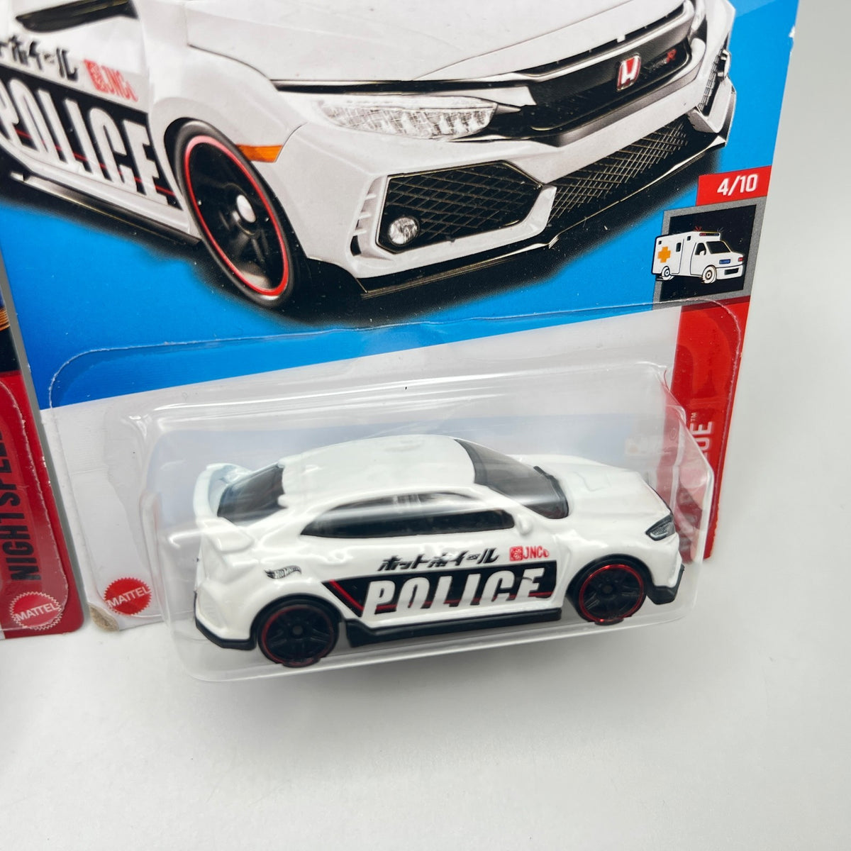 Hot Wheels 2018 Civic Type R Lot of 2 White 11/250 Nightspeed + Police Rescue
