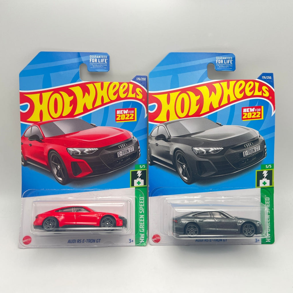 Hot Wheels Audi RS e-tron GT Lot of 2 Red + Gray 176/250 HW Green Speed 5/5