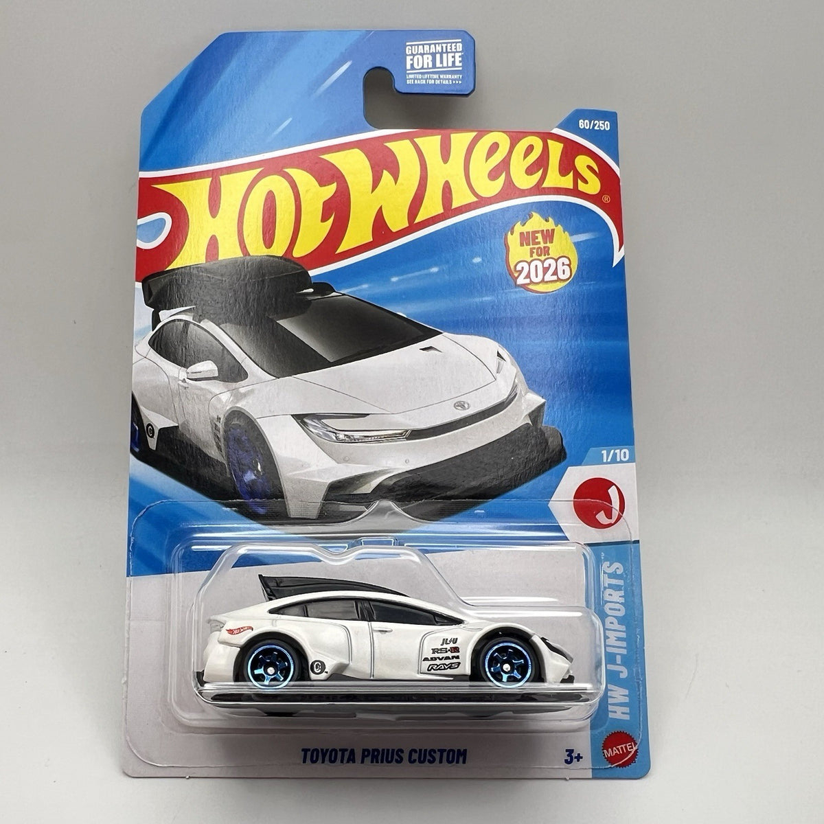 Hot Wheels TOYOTA PRIUS CUSTOM, White, HW J-Imports, Tinted Windows **NEW 2026