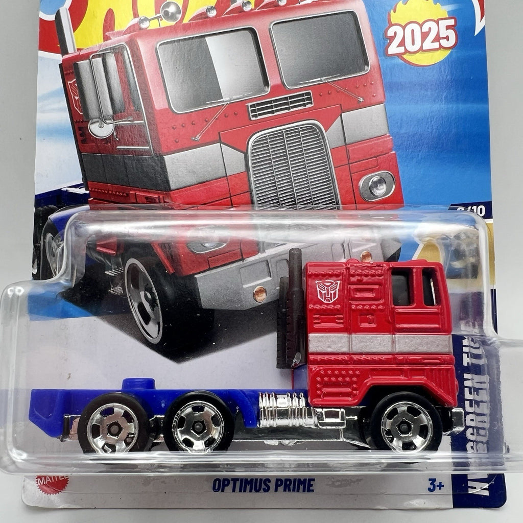 2025 HOT WHEELS F CASE TRANSFORMERS OPTIMUS PRIME RED HW SCREEN TIME 6/10