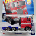 2025 HOT WHEELS F CASE TRANSFORMERS OPTIMUS PRIME RED HW SCREEN TIME 6/10