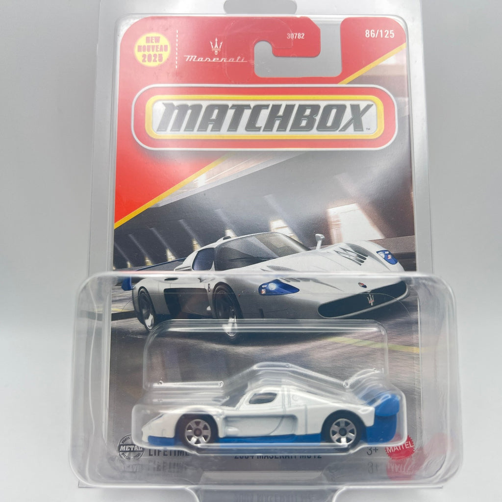 Matchbox 2004 Maserati MC12 White Blue 86/125 The Vault