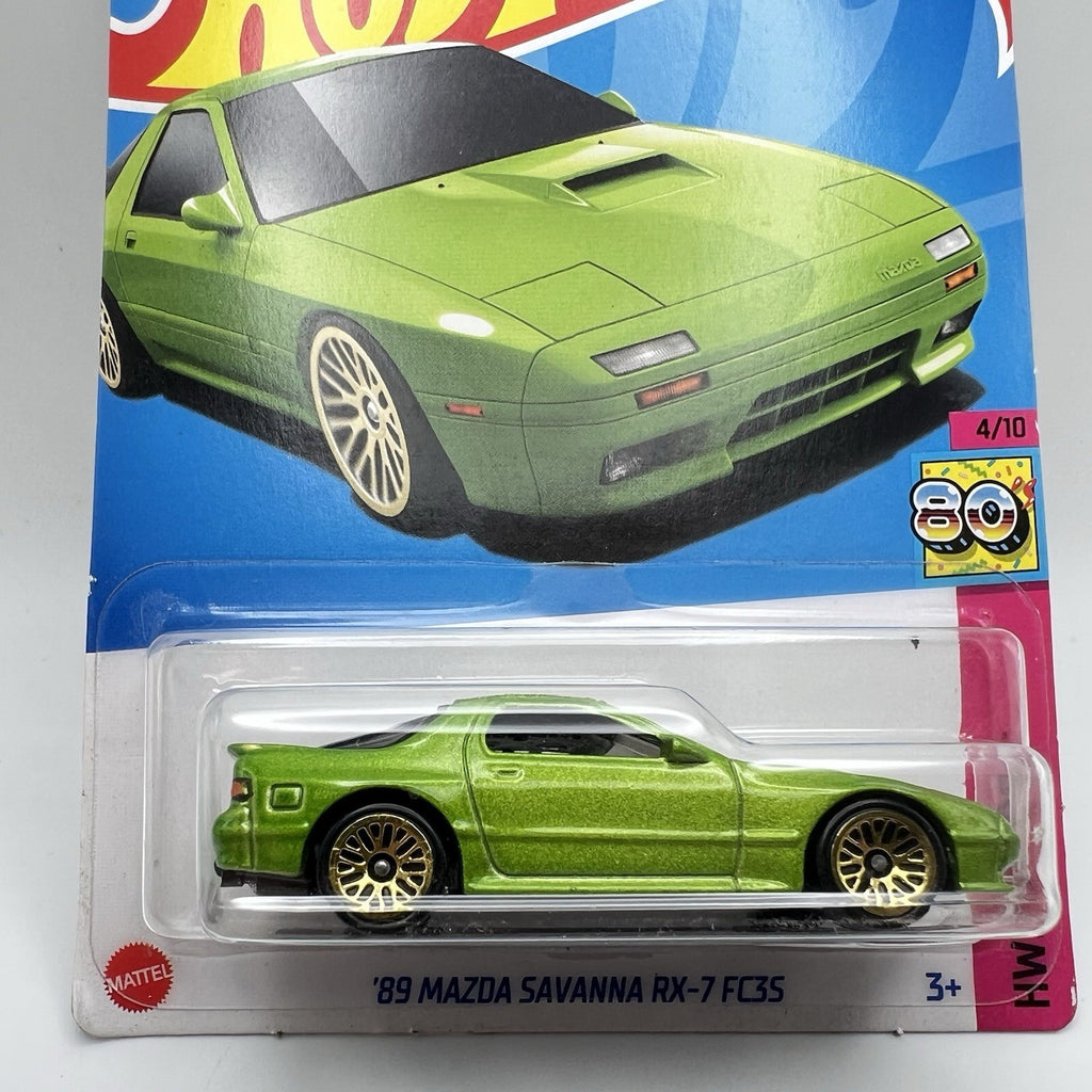 Hot Wheels '89 Mazda Savanna RX-7 FC35  (Green) HW The '80s 4/10 #51 2023