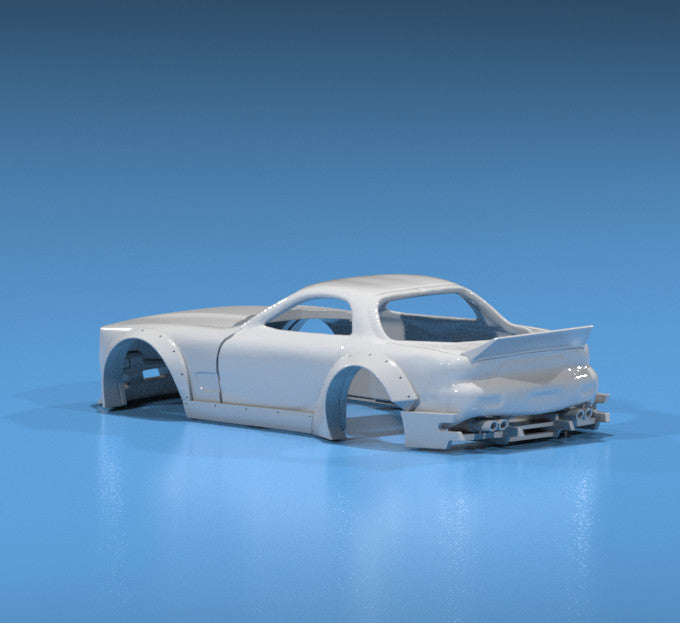 Boss Stile Wide Body Kit For Hot Wheels Mazda RX7 FD - Resin - 3d Printed