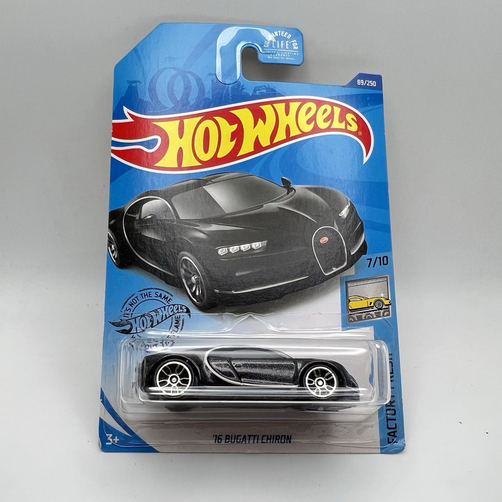 2020 HOT WHEELS '16 BUGATTI CHIRON, FACTORY FRESH #7/10, HW #89 BLACK B2