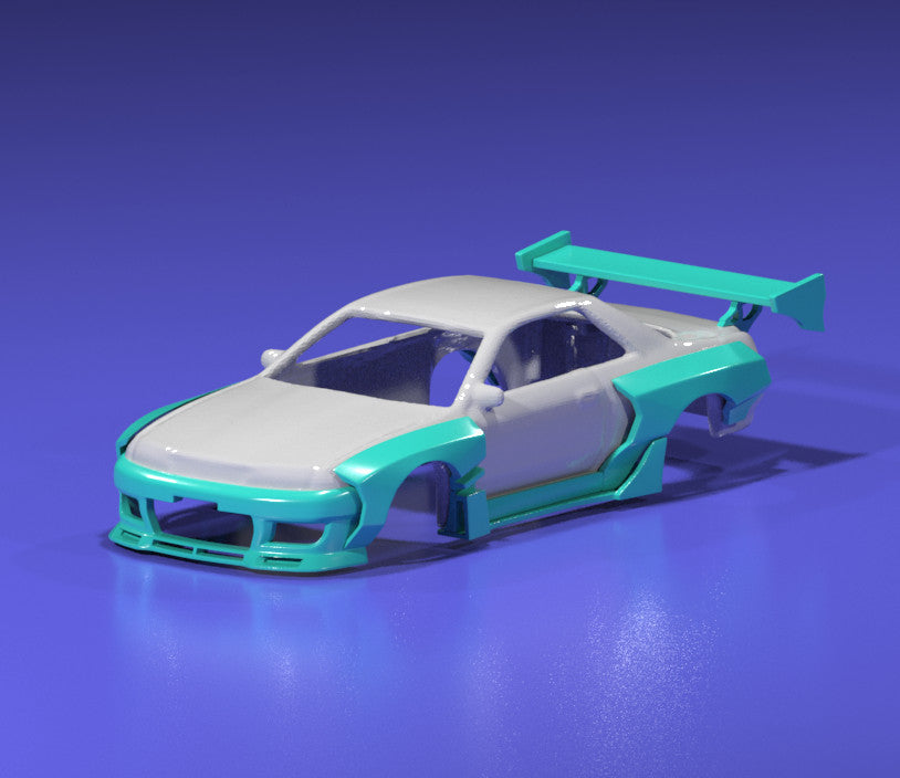 FatBoi Style Wide Body Kit for Hot Wheels Nissan Skyline GTR R32 - Resin