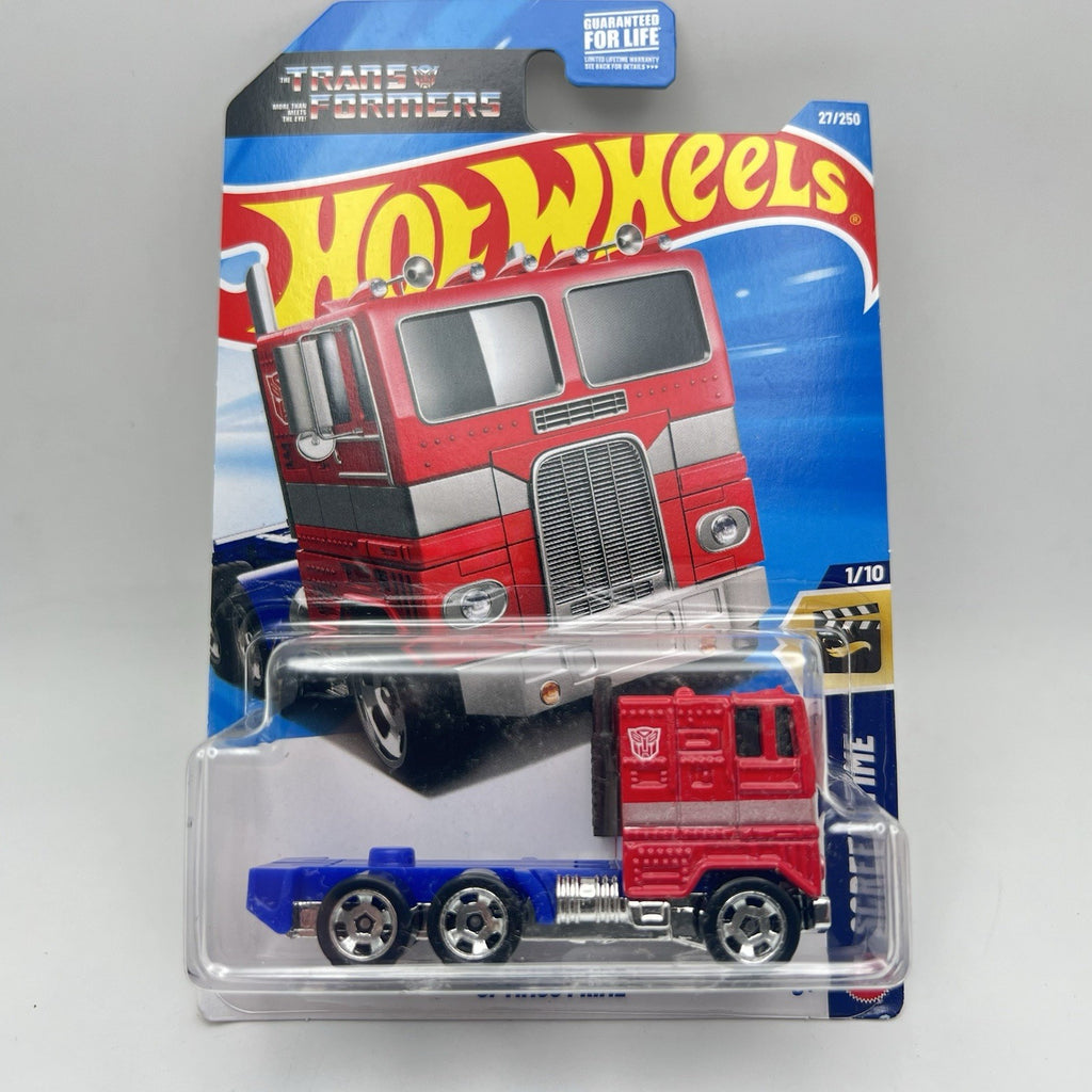 2025 HOT WHEELS F CASE TRANSFORMERS OPTIMUS PRIME RED HW SCREEN TIME 6/10