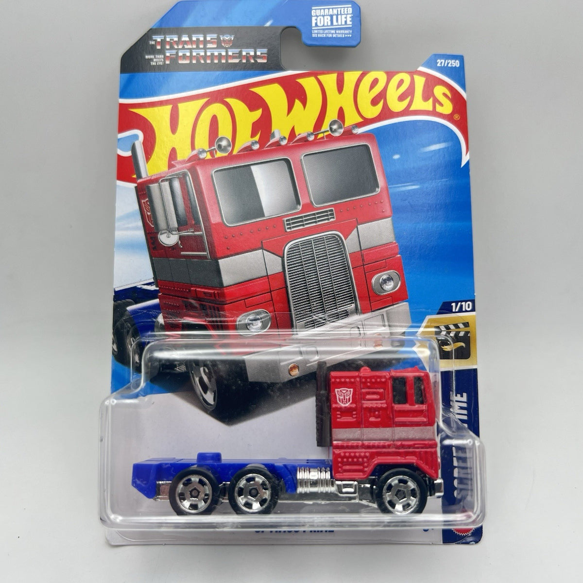 2025 HOT WHEELS F CASE TRANSFORMERS OPTIMUS PRIME RED HW SCREEN TIME 6/10