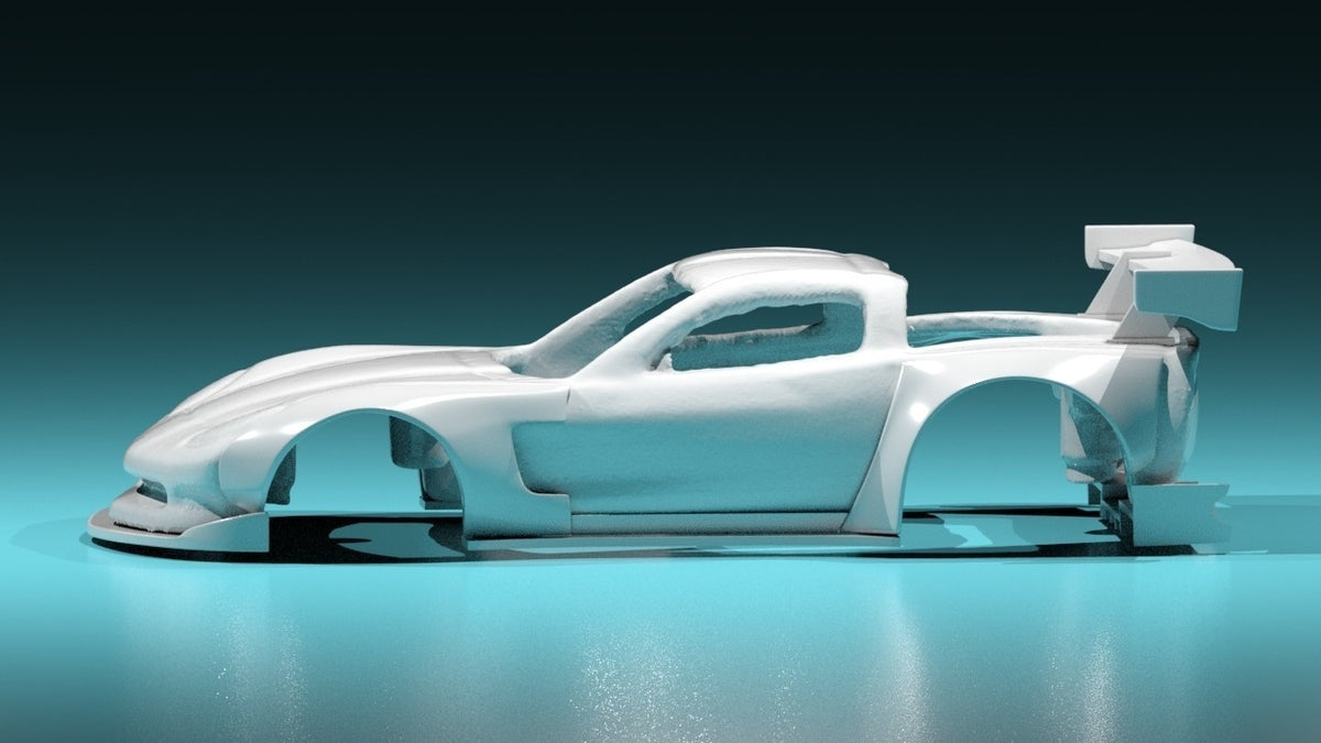 Custom Wide Body Kit For Hot Wheels Corvette C6 - Resin - 3d Printed