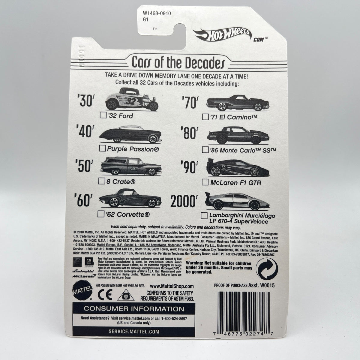Hot Wheels '71 El Camino Blue Cars of the Decades 70s 29/32