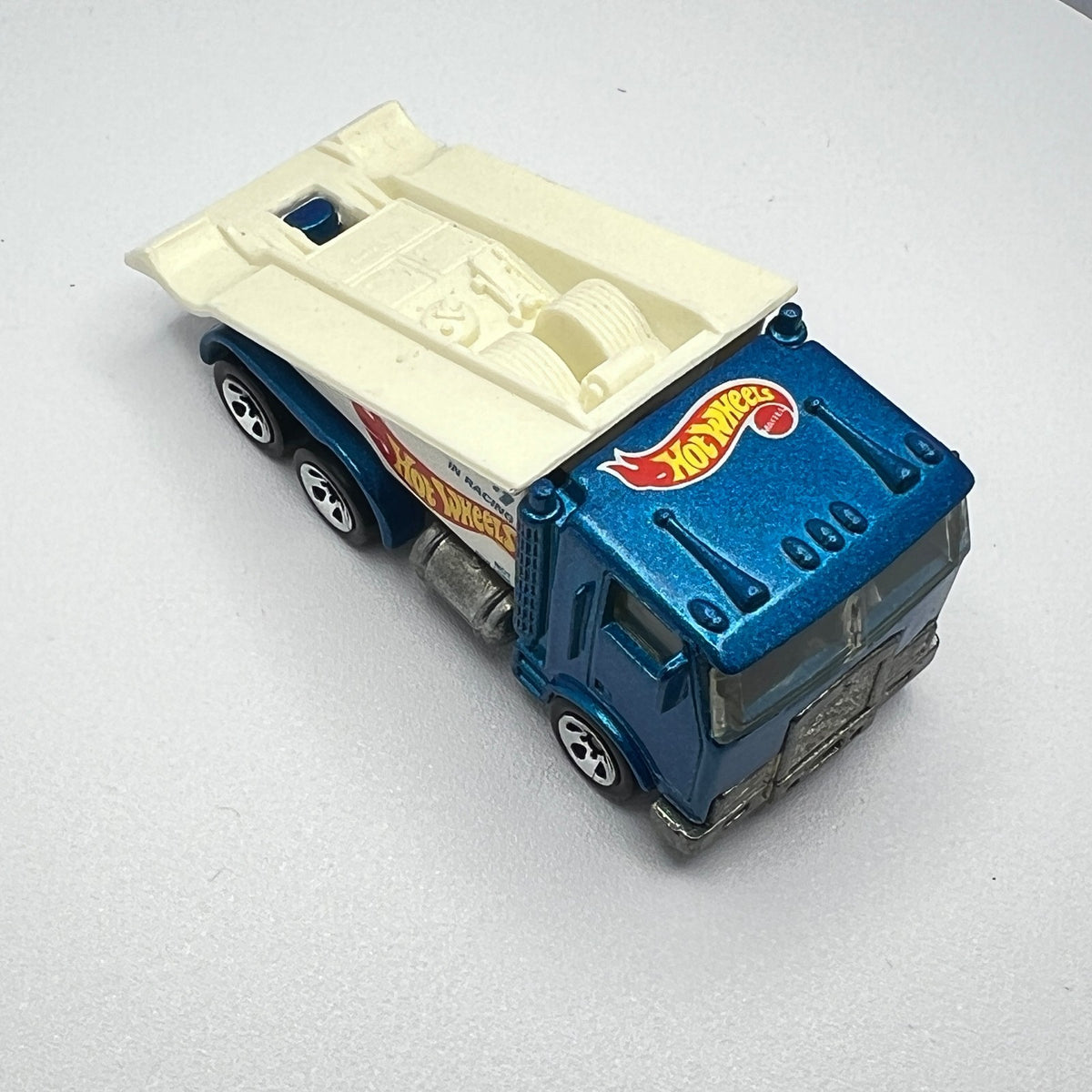 Hot Wheels Ramp Truck Blue #1 In Racing Not For Hire LOOSE 1/64