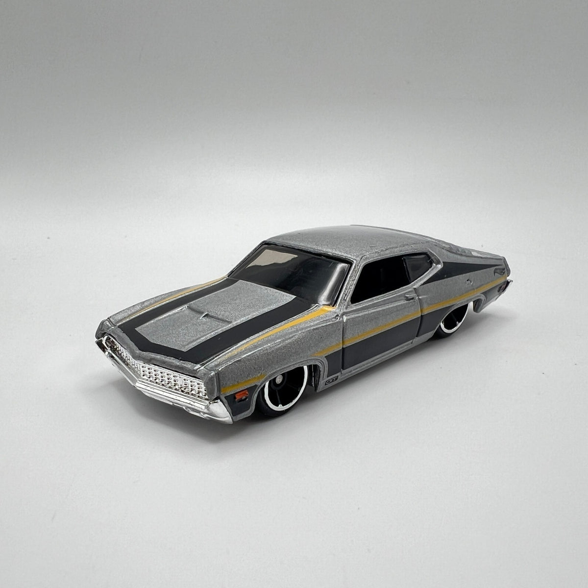 Hot Wheels '70 Ford Torino Gray Black LOOSE 1/64
