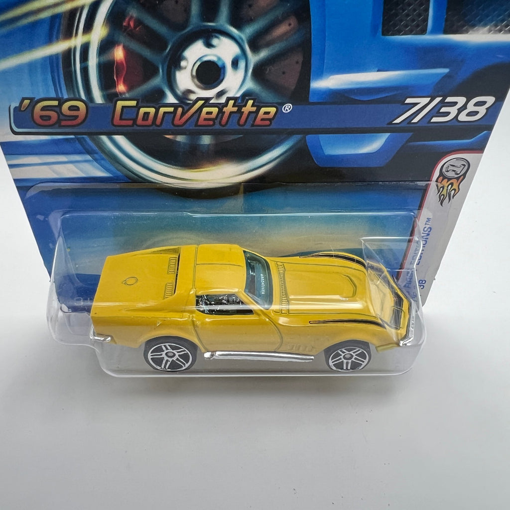 Hot Wheels '69 Corvette Yellow 2006 First Editions 7/38 #007