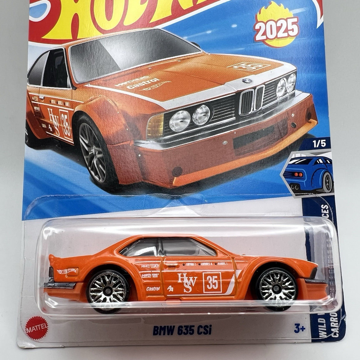 BMW 635 CSi 185/250 Hot Wheels 2025  Wild Widebody 1/5 orange