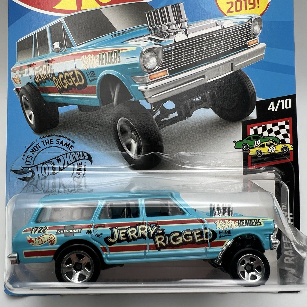 Hot Wheels 1964 Nova Wagon Gasser HW Race Day Blue