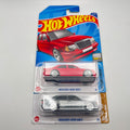 Hot Wheels Mercedes-Benz 500 E Lot of 2 Red 86/250 + Gray 52/250 1:64