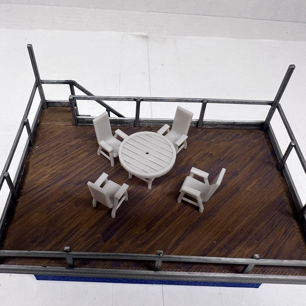 1/64 Diorama Patio Set W/Chairs For Hot Wheels, Matchbox, INNO64 Scale - S scale