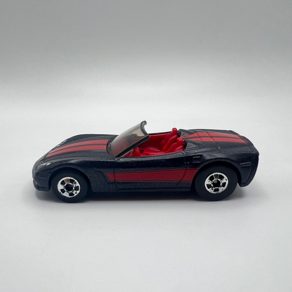 Hot Wheels Corvette C6 Convertible Black Red Stripes LOOSE 1/64