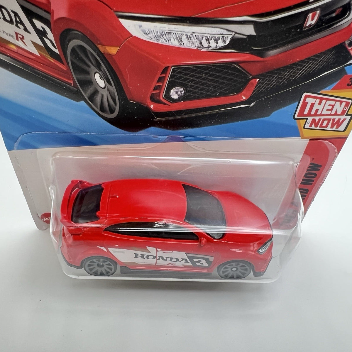 2025 Hot Wheels Red 2018 Honda Civic Type R 123/250 Then And Now 3/10