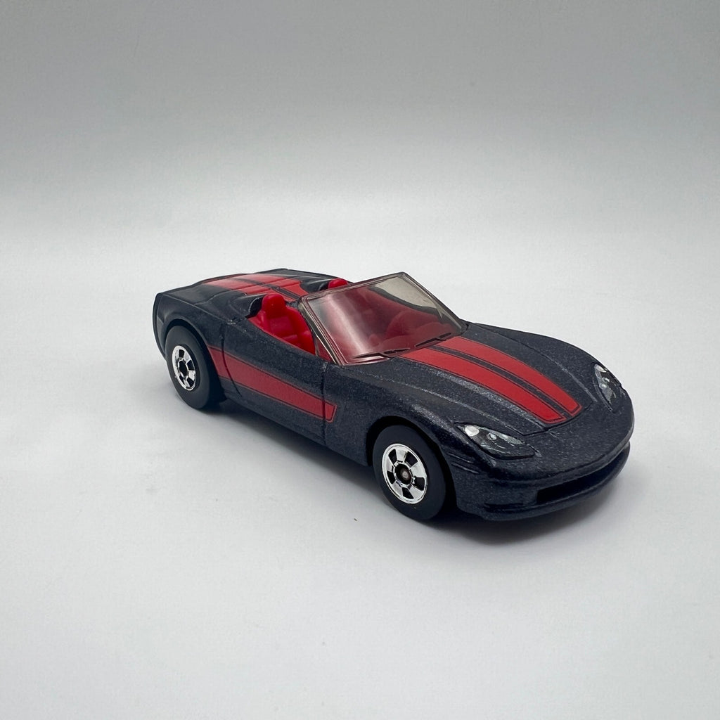 Hot Wheels Corvette C6 Convertible Black Red Stripes LOOSE 1/64