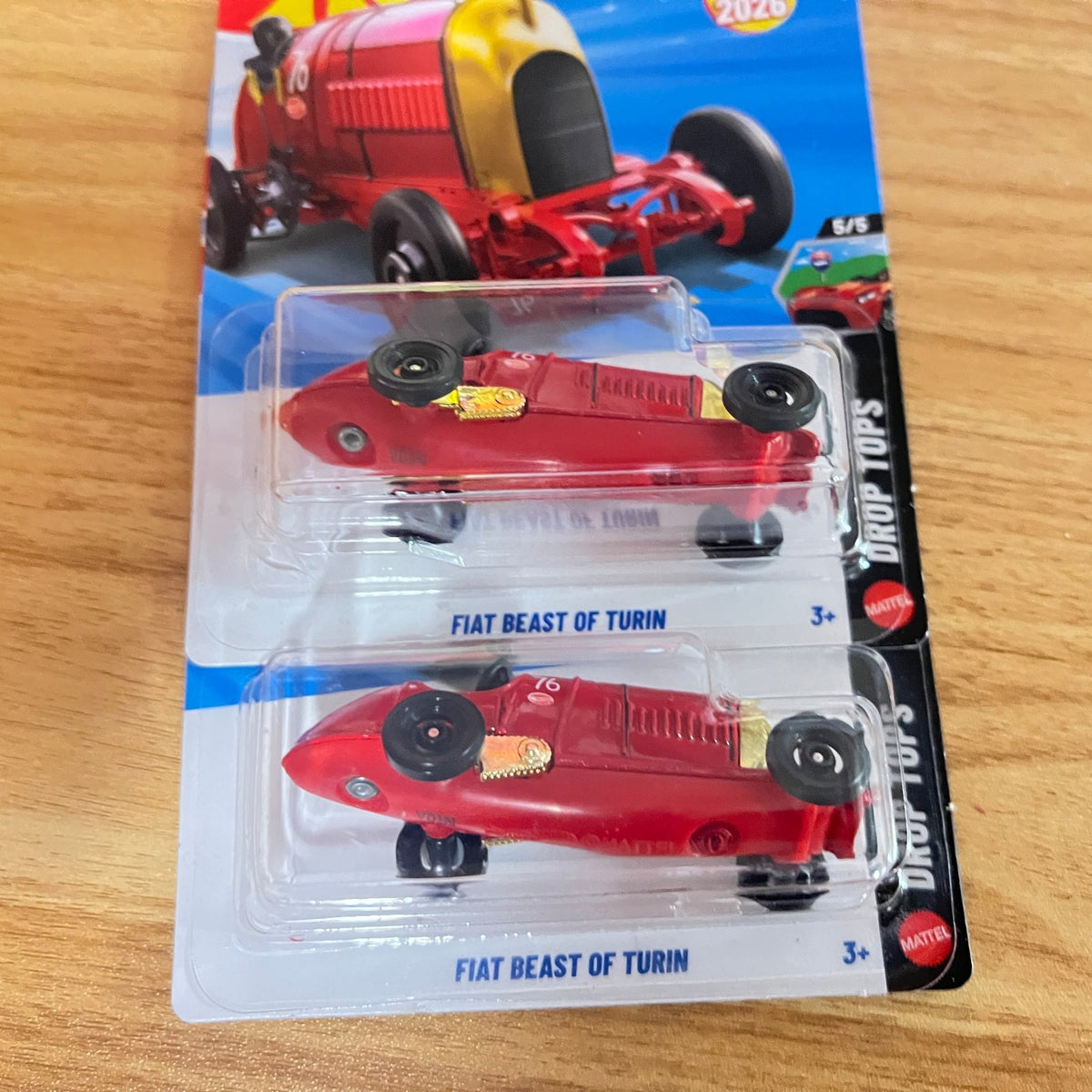 Hot Wheels 2026 Fiat Beast Of Turin Red 5/5 Drop Tops 131/250