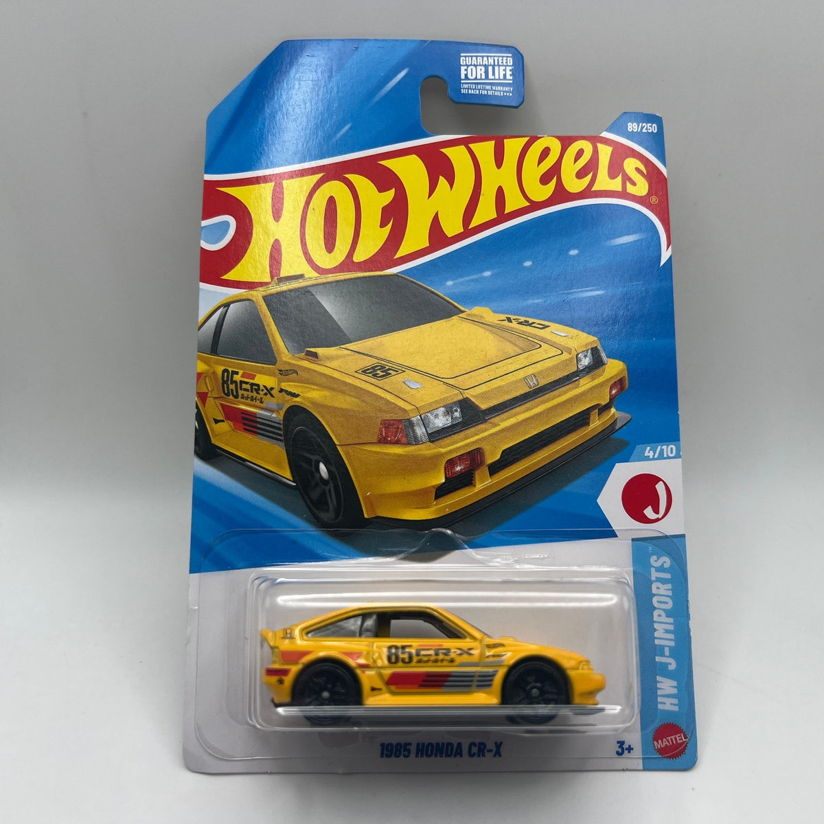 2026 Hot Wheels 1985 Honda CR-X Yellow JDM, J-IMPORTS #89