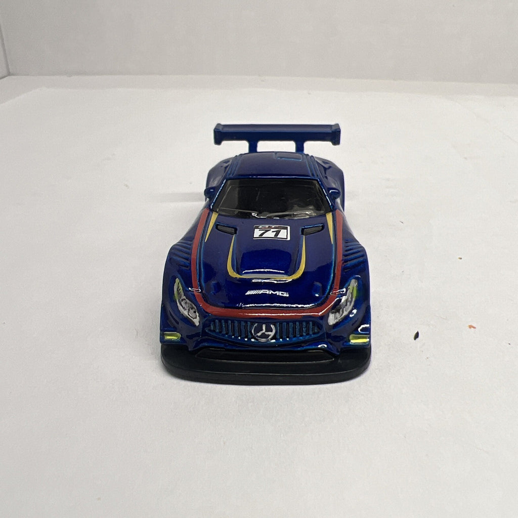 2018 Hot Wheels @ *16 Mercedes AMG GT3* Blue With Real Riders