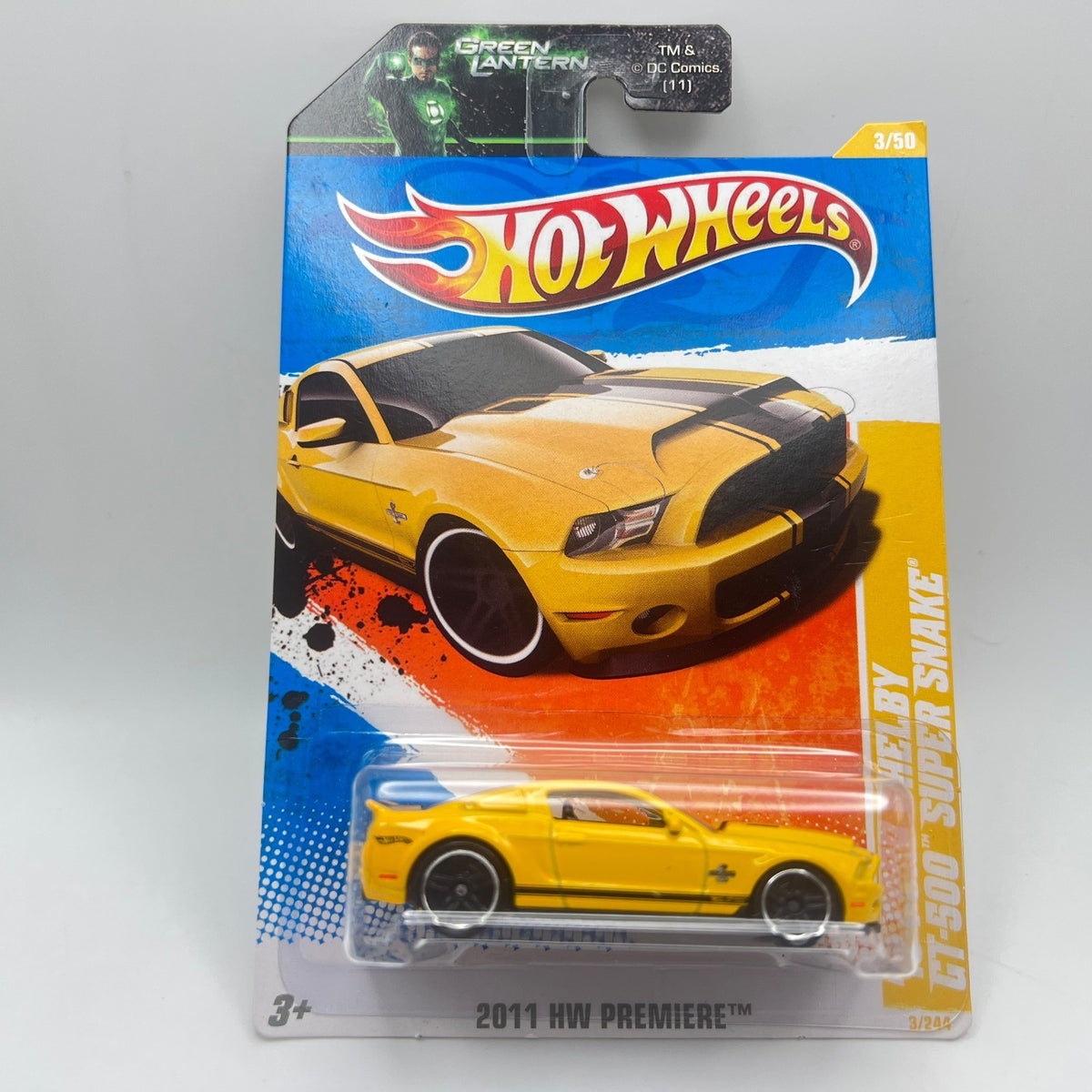 Hot Wheels 10 Ford Shelby GT-500 Super Snake Lot of 2 Yellow 2011 3/244