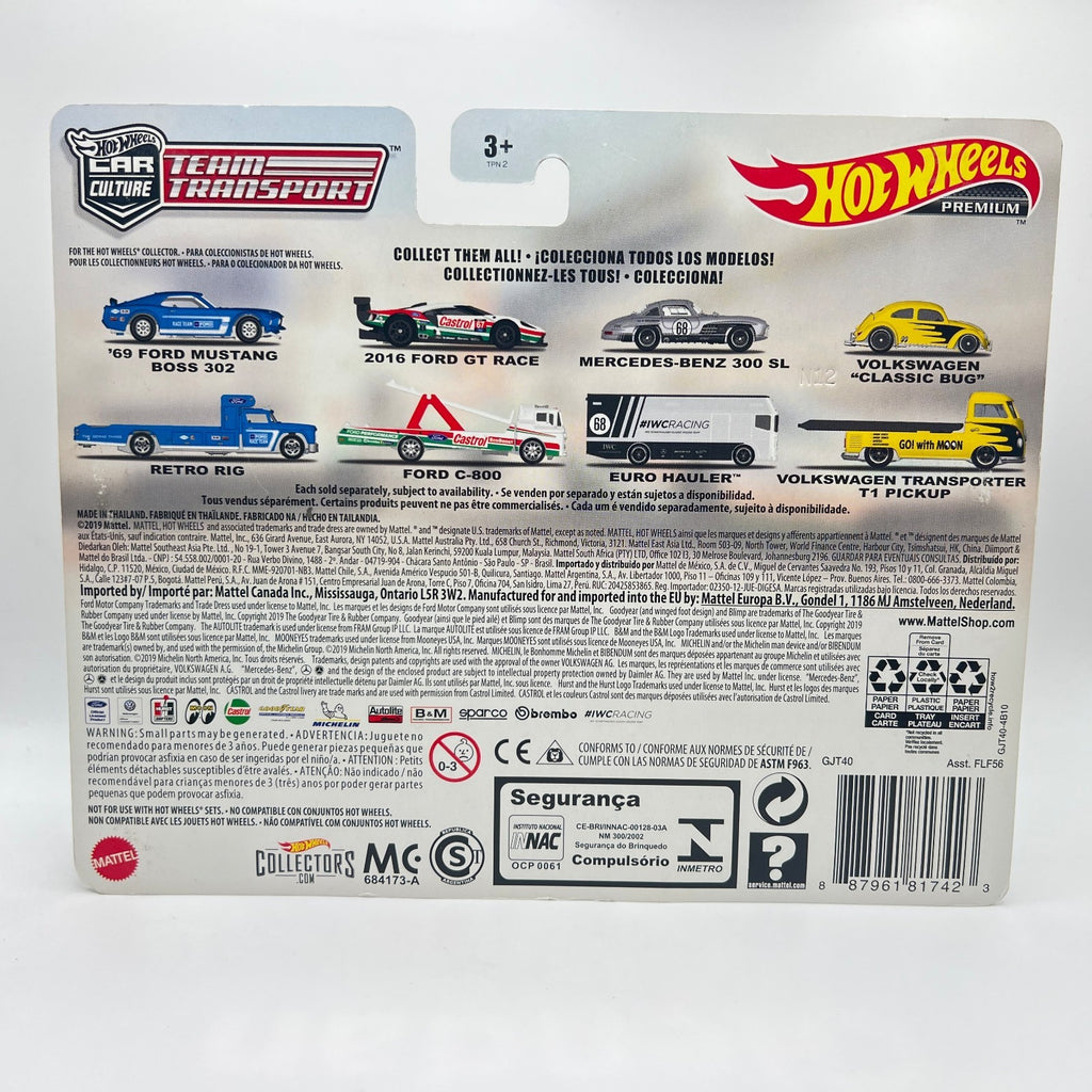 Hot Wheels Team Transport 2016 Ford GT Race Ford C-800 20 Castrol