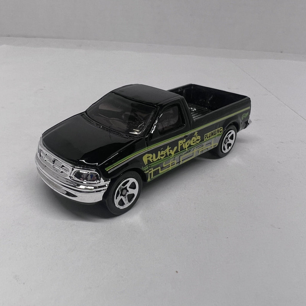 Loose Hot Wheel Black Rusty Pipes 1997 Ford F-150 Truck