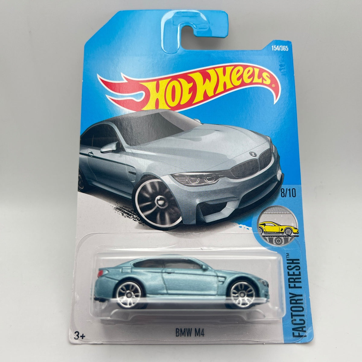 Hot Wheels BMW M4 Light Blue 154/365 Factory Fresh 8/10 1:64 Diecast
