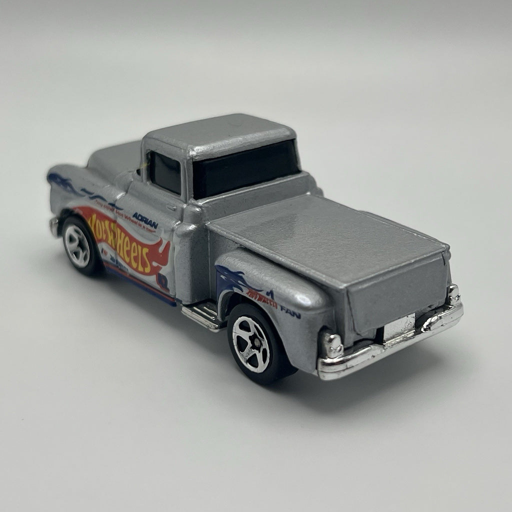 1991 Hotwheels '56 Chevy FLASHSIDER pickup Truck Silver 5sp Chrome Wheels #899