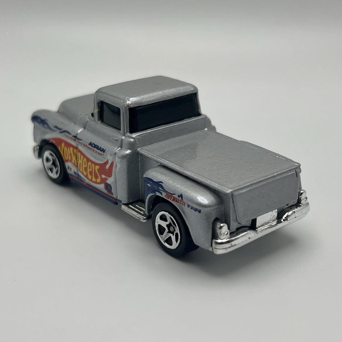 1991 Hotwheels '56 Chevy FLASHSIDER pickup Truck Silver 5sp Chrome Wheels #899