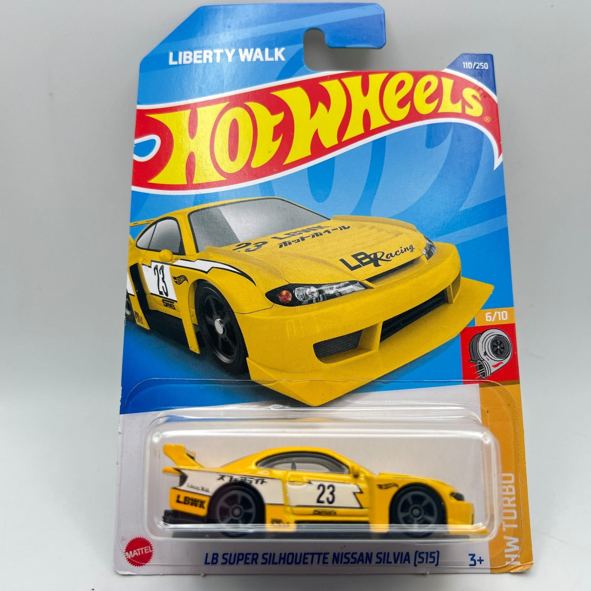 Hot Wheels LB Super Silhouette Nissan Silvia S15 Yellow HW Turbo 6/10 110/250