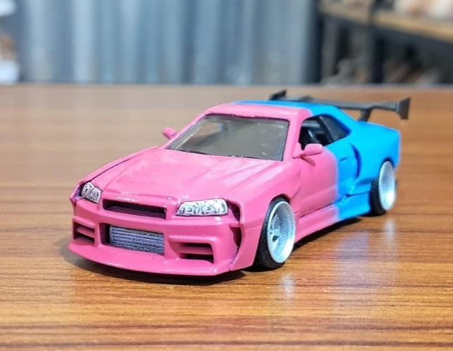 FatBoi Style Wide Body Kit for Hot Wheels Nissan Skyline GTR34 - Resin
