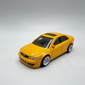 Custom Hot Wheels Premium Audi S4 Quattro Yellow Aftermarket Wheels LOOSE 1/64