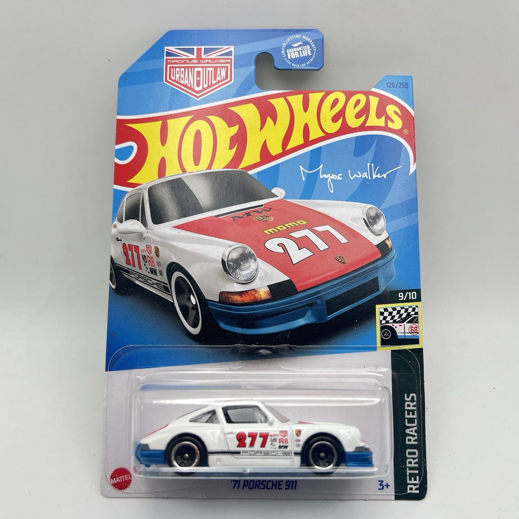 Hot Wheels 2023 '71 Porsche 911 White MW Magnus Walker 277 Retro Racers 9/10